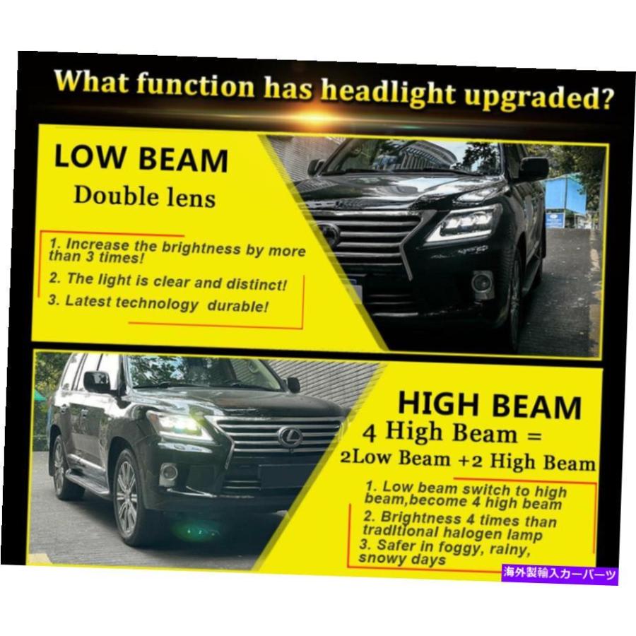 USヘッドライト LEXUS LX570 2007-2015 LEDヘッドライトLED DRLはOEM
