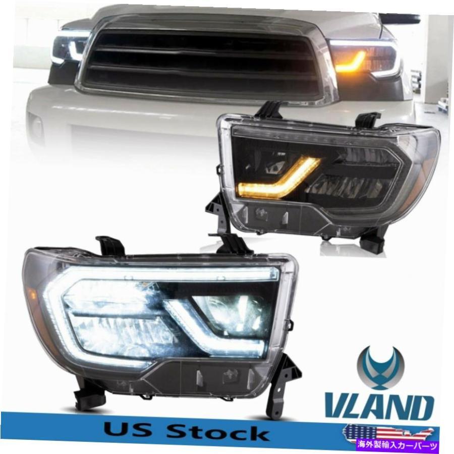 USヘッドライト Toyota Tundra 07-13 Sequoia 08-18順次フロントランプ