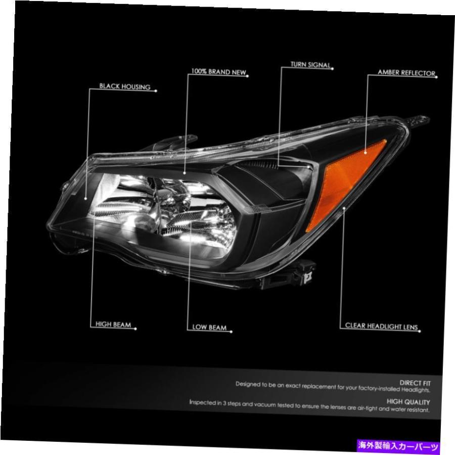 USヘッドライト 14-16スバルフォレスターハロゲンブラックハウジング