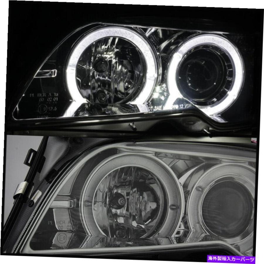 USヘッドライト スモーク2004-2006 BMW E46 3シリーズクーペLED Halo 