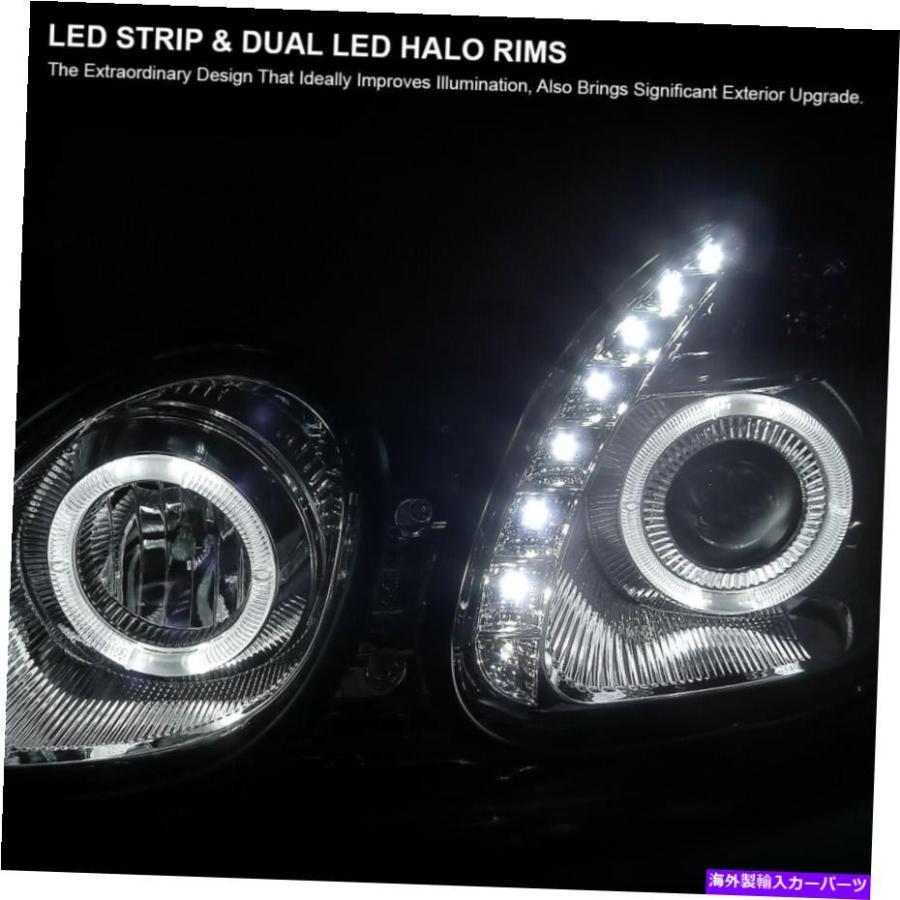 USヘッドライト 1998年から2005年のLexus GS300 GS400 LED Halo