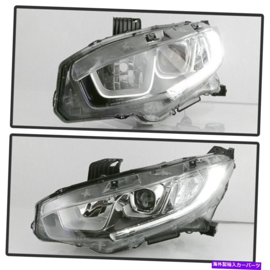 USヘッドライト 2016-2020ホンダシビックハロゲンタイププロジェクター