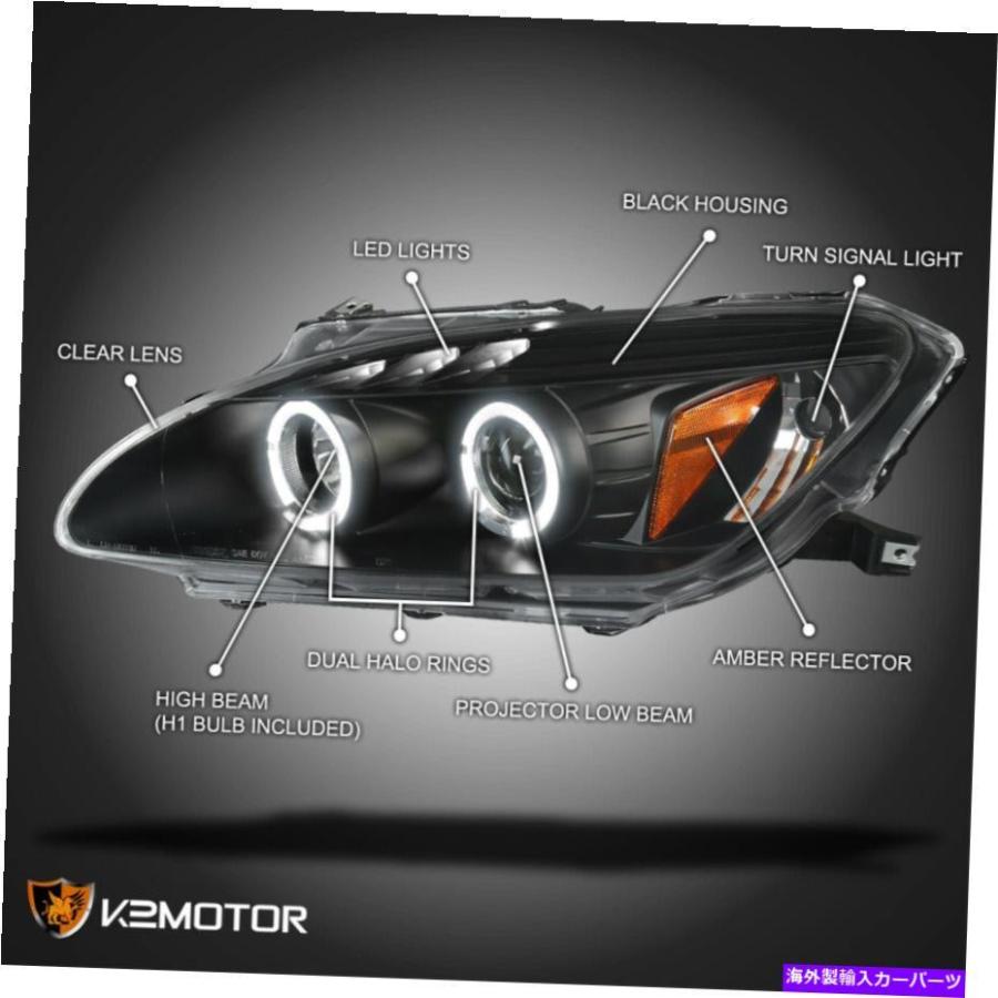 USヘッドライト 2004-2009 Honda S2000 AP2 LED Haloプロジェクター 