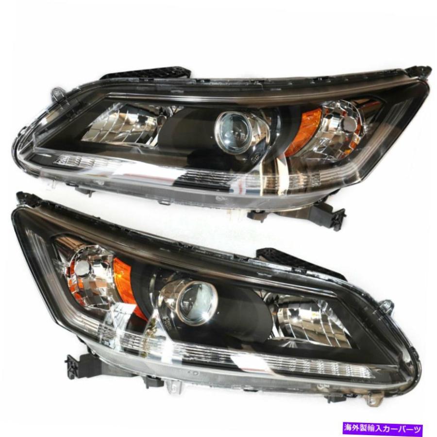 USヘッドライト ヘッドライトセットフィット20132015ホンダアコードセダン左右のw / o LED DRL 2PC Headlight
