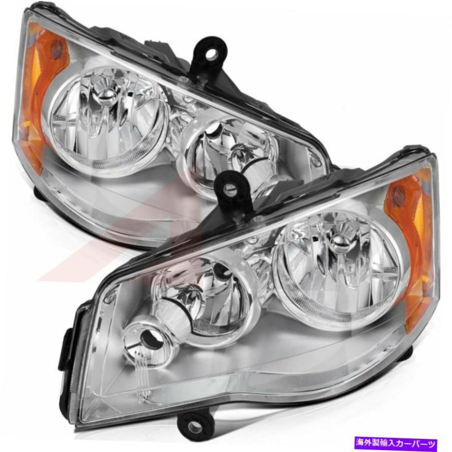 USヘッドライト 08-16 Chrysler Town＆Country Chromeハウジングヘッド