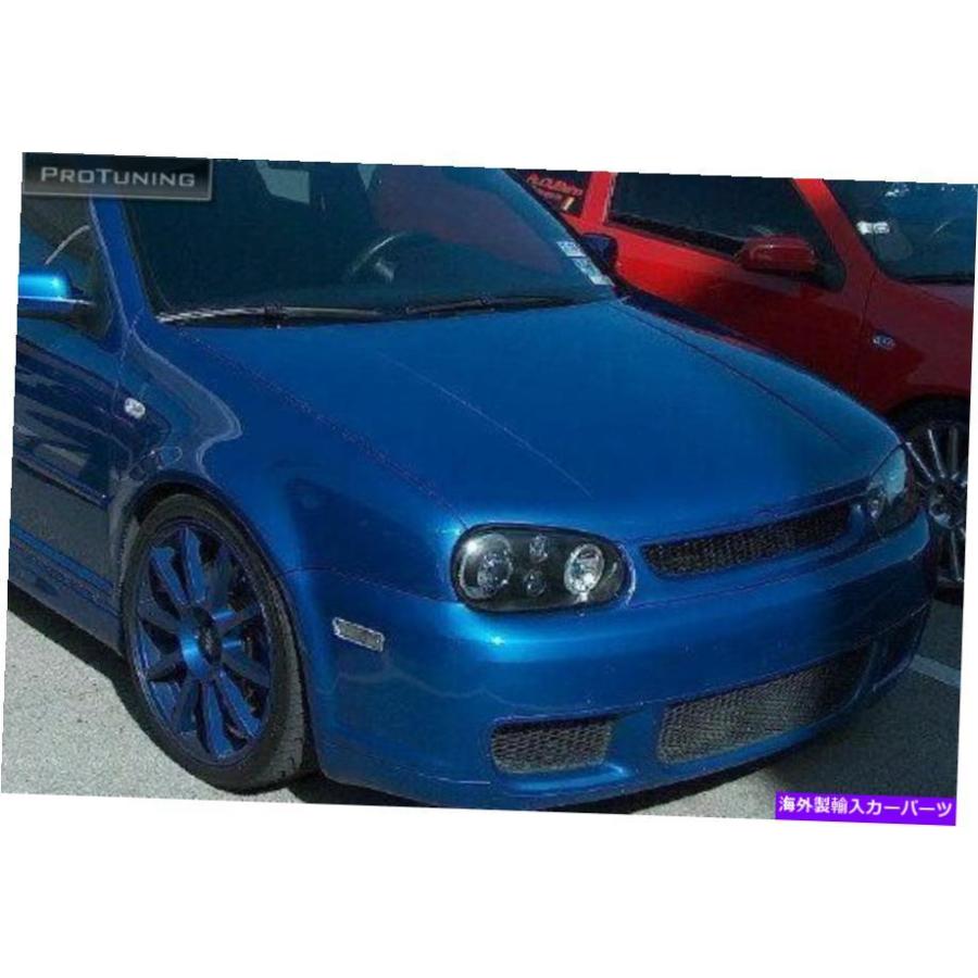 VW GOLF MK4 USバイザー　ゴルフ４　USDM EURO　ゴルフ USヘッドライト VWゴルフMK4のためのブラックスモークヘッドライト