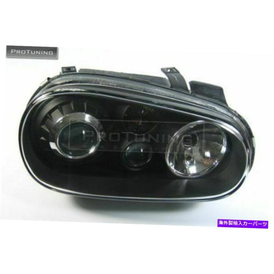 VW GOLF MK4 USバイザー　ゴルフ４　USDM EURO　ゴルフ USヘッドライト VWゴルフMK4のためのブラックスモークヘッドライト