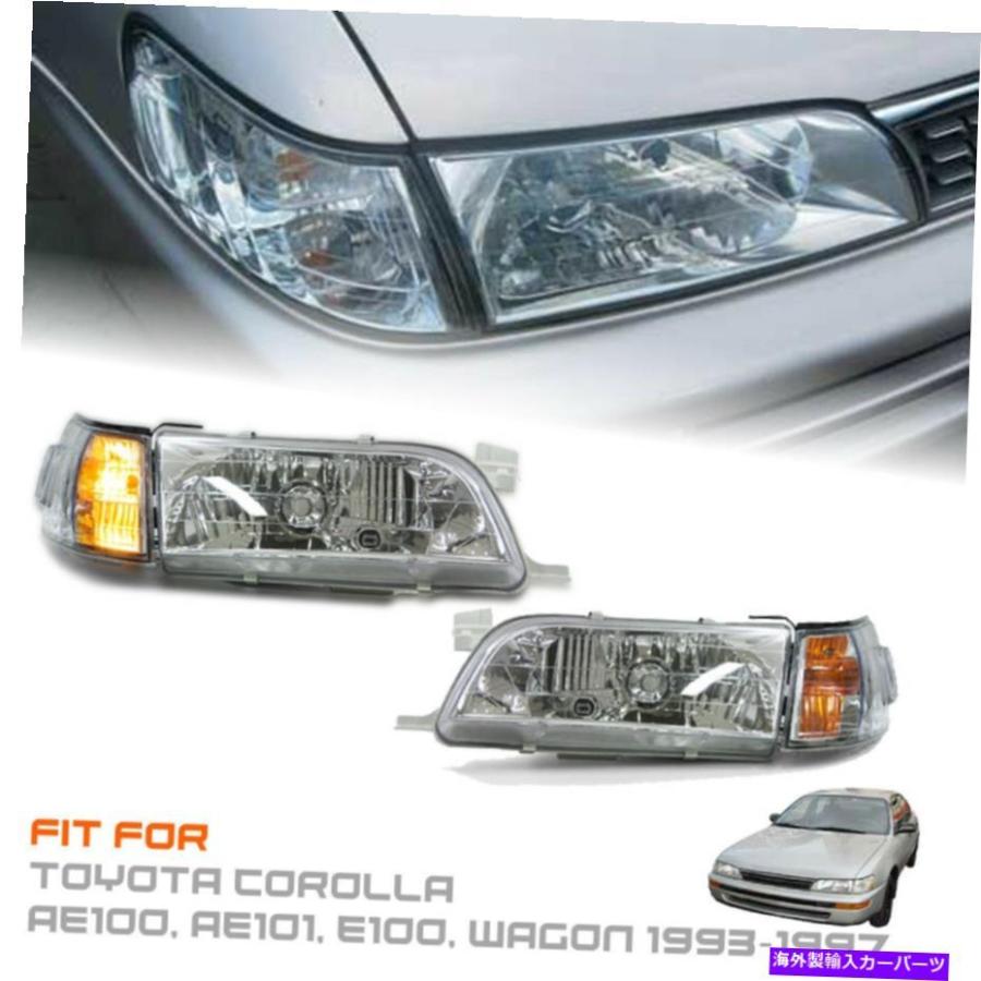 USヘッドライト フロントクロームヘッドライトクリアレンズ