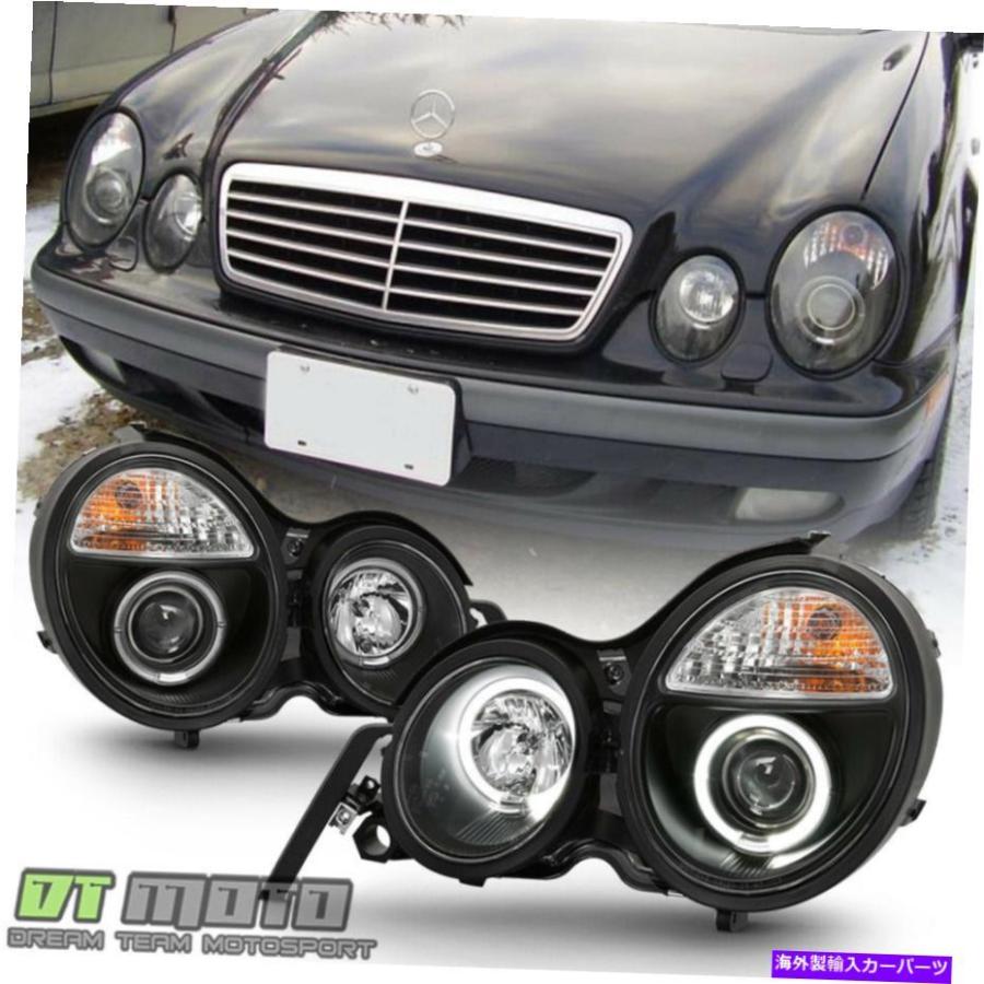 メルセデスベンツw210ヘッドライト左右 USヘッドライト ブラック1996-1999メルセデスベンツW210 E300 E320