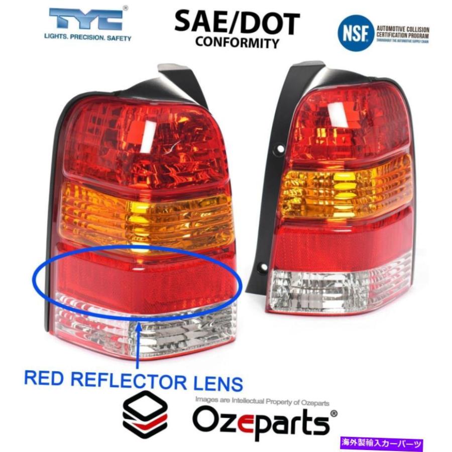 USテールライト Pair LH + RHテールライトランプレッドリフレクターFord Escape ZA ZB 2001~2006 Set Pair LH+RH Tail Light Lamp Red Reflector For