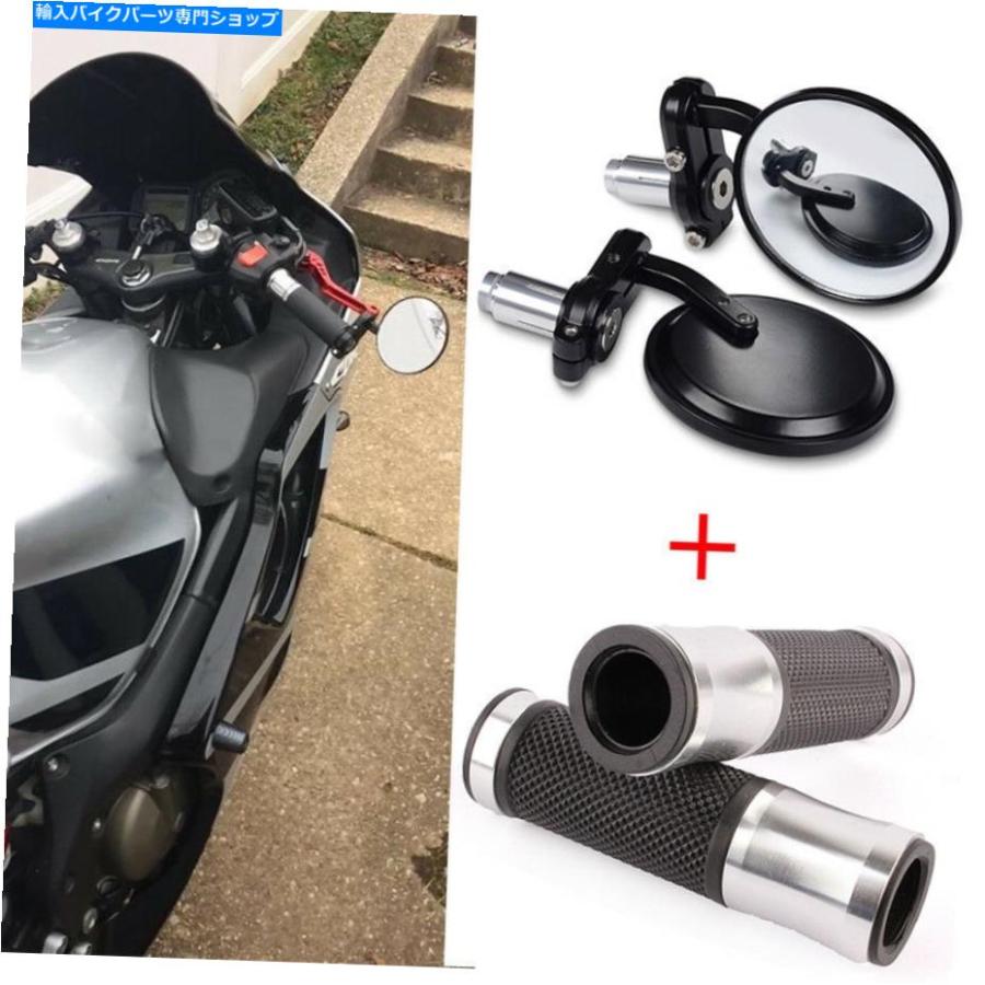 ハンドルグリップ オートバイのバックビューサイドミラーハンドグリップゴムバーエンド7/8 "ハンドルバー Motorcycle Rearview Side Mirrors Hand Gri_2