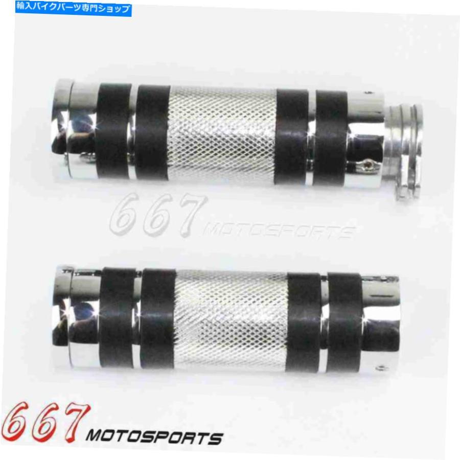 ハンドルグリップ Harley Electra Glide Hot For Harley Electraのハンドグリップのクロムオートバイハンドグリップ Chrome Motorcycle Hand Grips 1_2