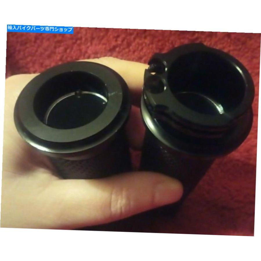 ハンドルグリップ ハーレーダイナソフトツーリングのための1インチブラックCNCハンドルバーハンドグリップ 1 Inch Black CNC Handlebar Hand Grips Fi_2