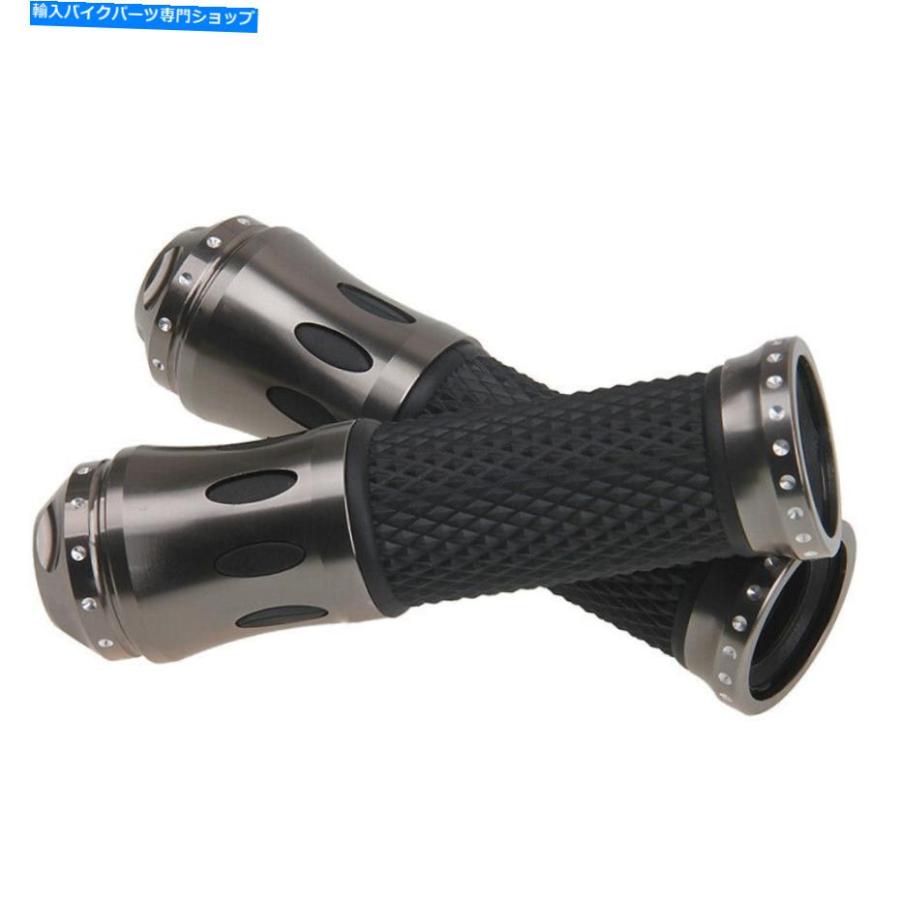 ハンドルグリップ 灰色のLH7 / 8 \"RH1\""オートバイハンドルバー22mmハンドグリップバープラグインユニバーサルフィット Grey LH7/8\"" RH1\"" Motorcycle H"_2