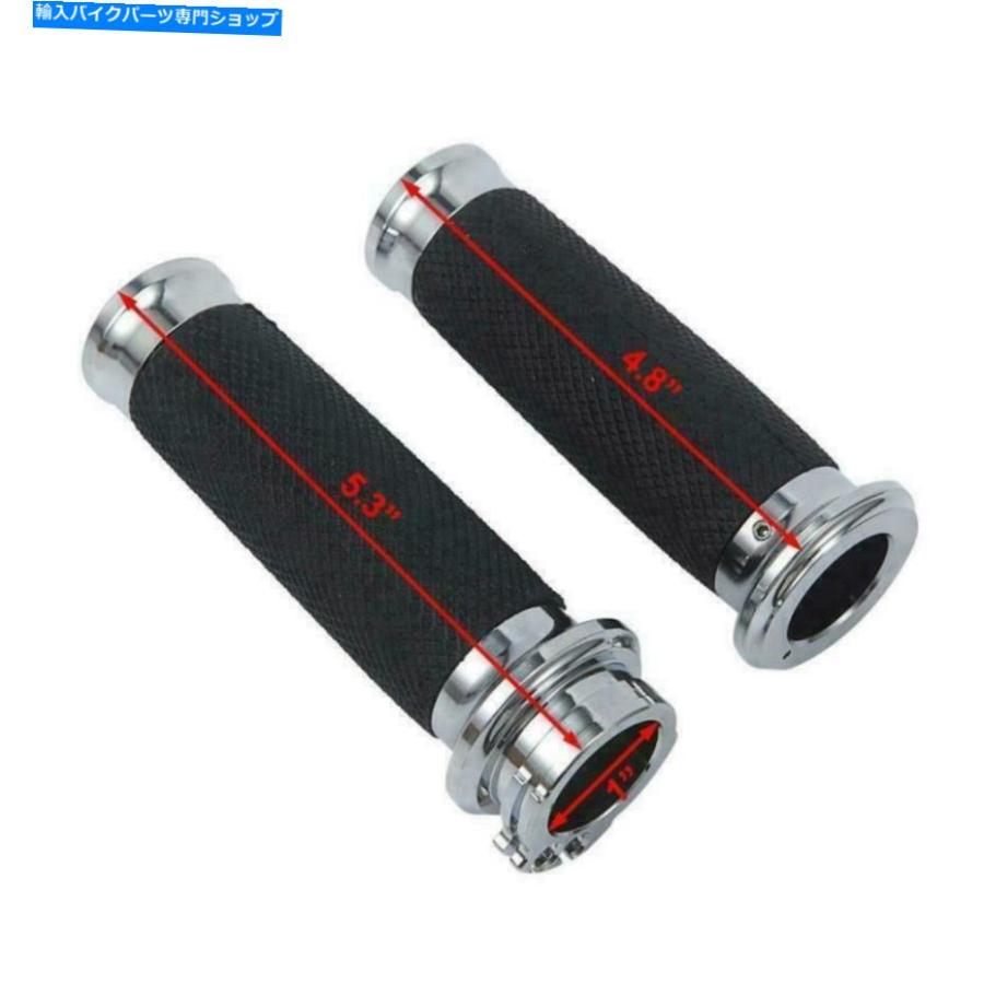 ハンドルグリップ 1 \"オートバイブラックハンドルバーハンドグリップharley sportster xl883 xl1200 1\"" Motorcycle Black Handle Bar Hand Grips Fit"_2