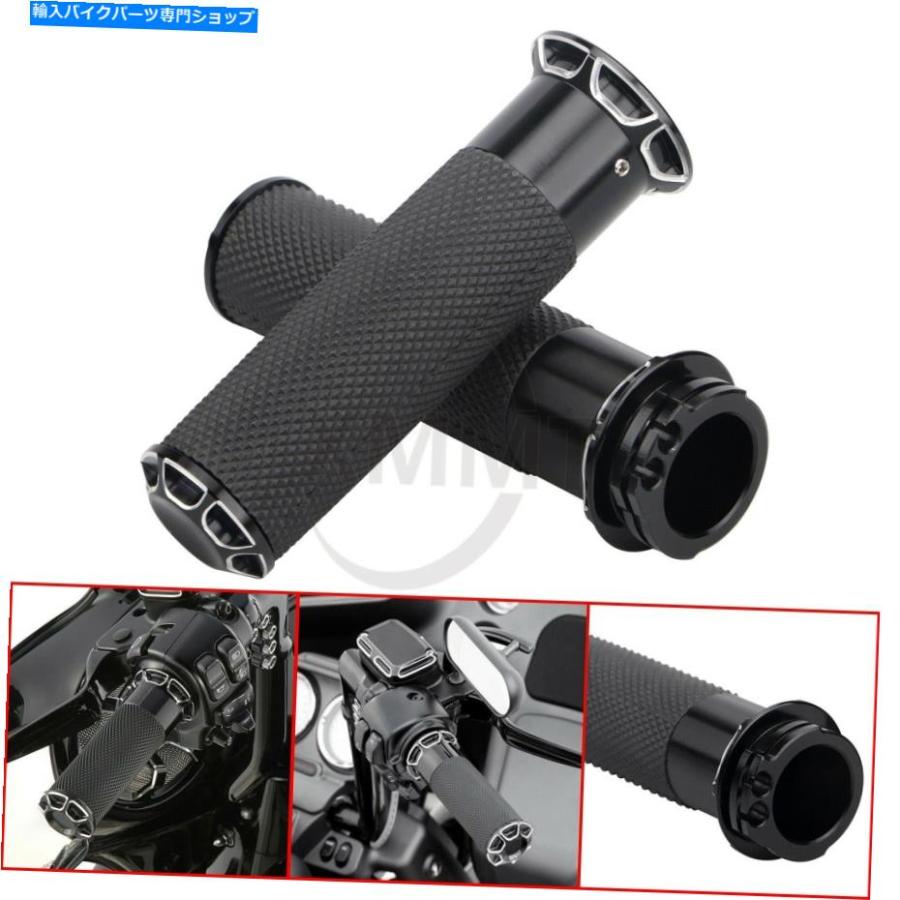 ハンドルグリップ ハーリーダイナファットボーイソフトスポーツスター883のためのオートバイハンドルバーハンドグリップ Motorcycle Handle Bar Hand_1
