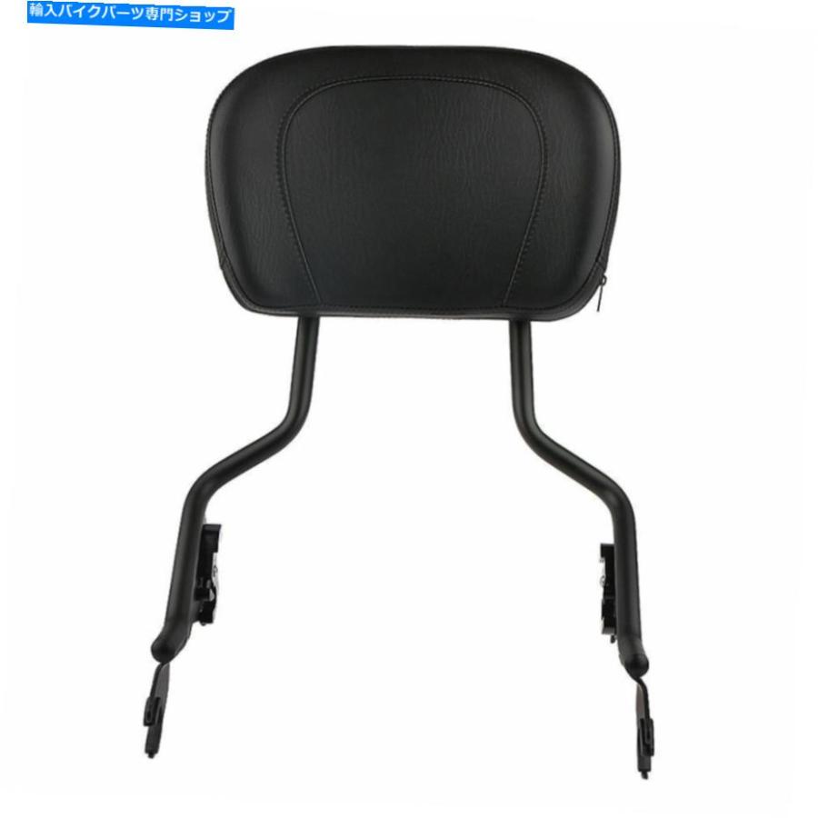 バックレスト ハーレーロードキングツーリング2009アップのための黒い取り外し可能な背もたれのSissy Bar＆Pad Black Detachable Backrest Sissy Bar_1