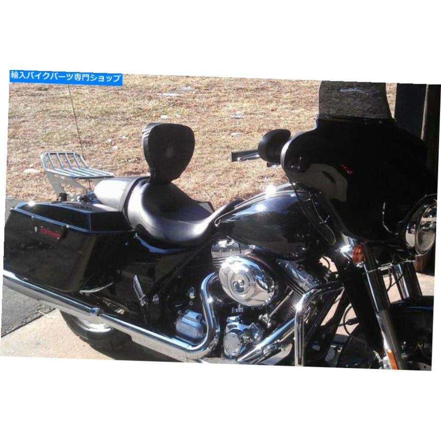 バックレスト ハーレーダビッドソンウルトラクラシックのための黒オートバイ調節可能なドライバーの背もたれ Black Motorcycle Adjustable Driver Bac_1