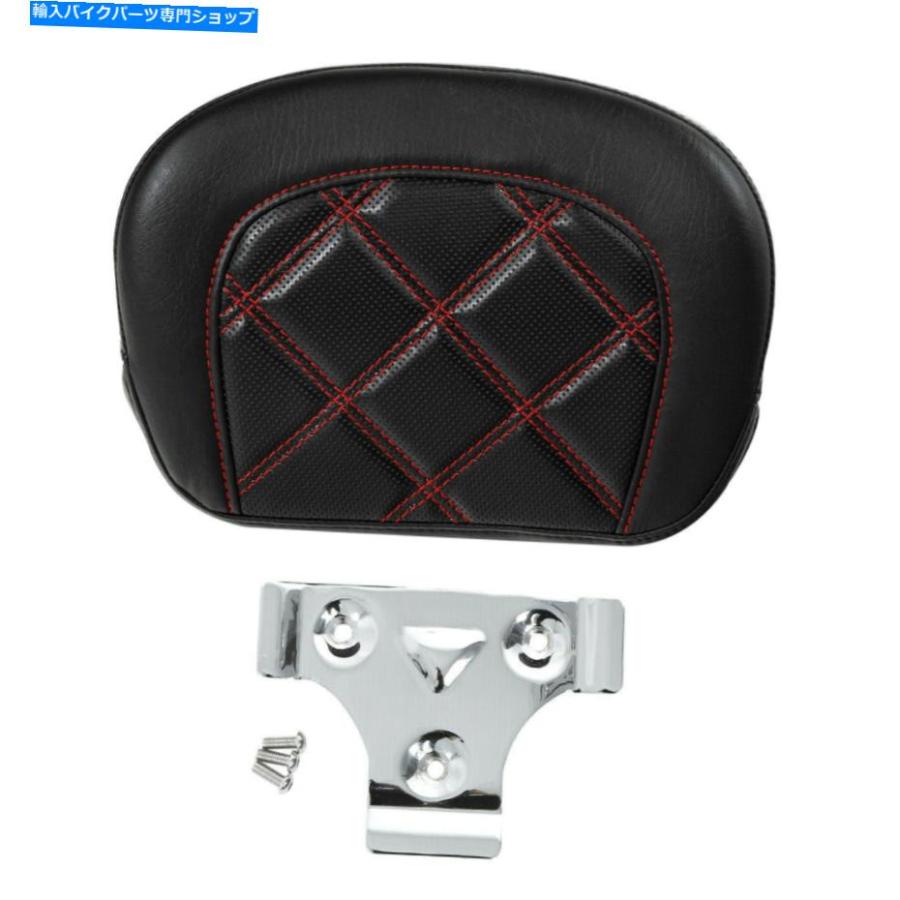 バックレスト 赤いステッチの旅客安全のバーの背もたれの背もたれのフィットのハーレーローライダーFXLR 18-20 Red stitching Passenger Sissy Bar Ba_1