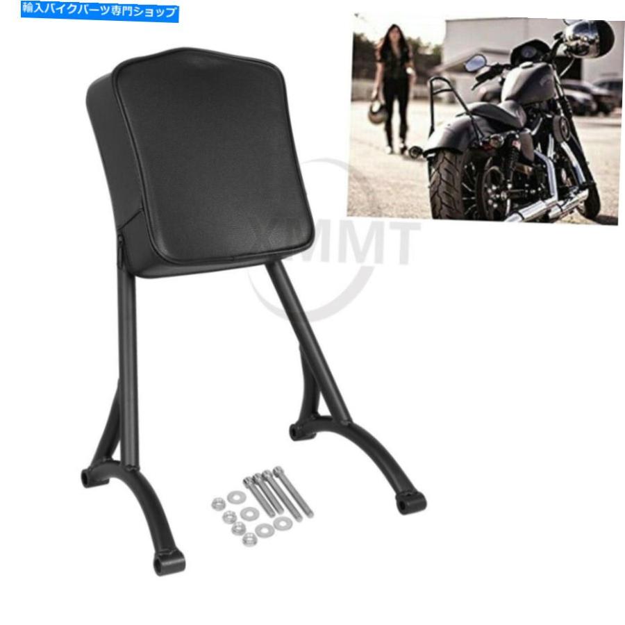 バックレスト Sissy Bar BackrestクッションパッドブラックSportster 1200 Iron 883 XL883N Sissy Bar Backrest Cushion Pad Black For Harley Sports_1