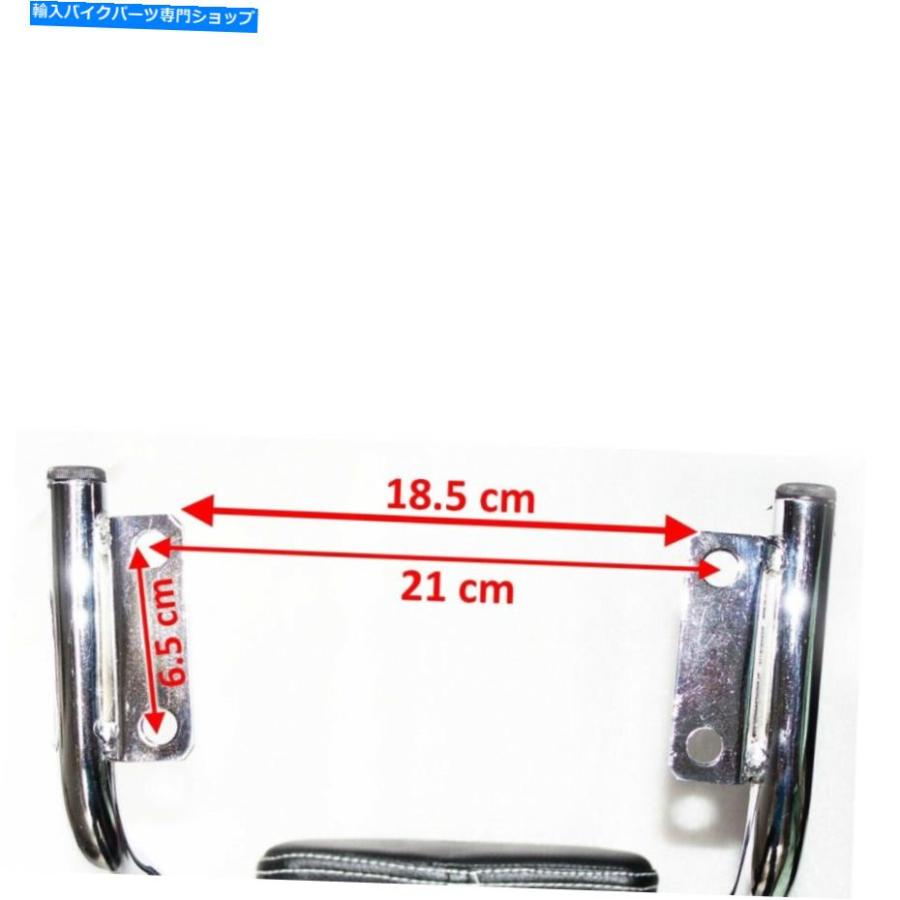 バックレスト フィットロイヤルエンフィールドツインインターセプター650 CCバックレストスチールクロームクッションECS Fits Royal Enfield Twins In_2