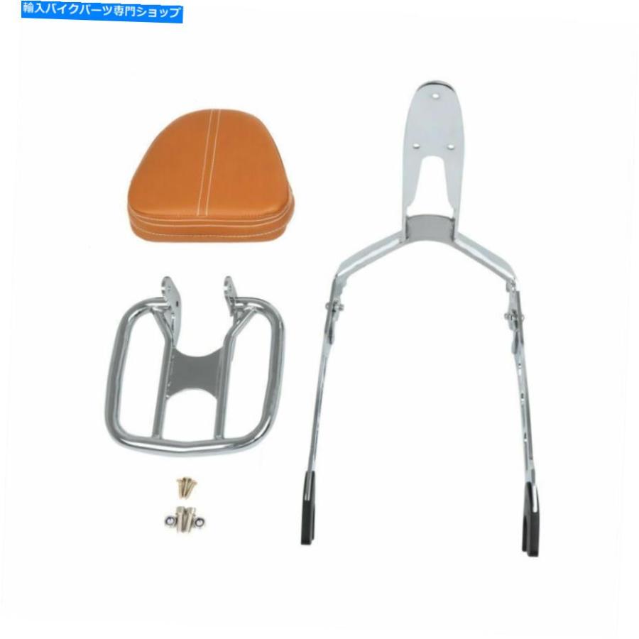 バックレスト バーラットの案内者6015-2020亜米利加の目的のChrome Sissy Bar Brown Backrest積貨委託貨物仕合わせ Chrome Sissy Bar Brown Backrest Luggage Rack