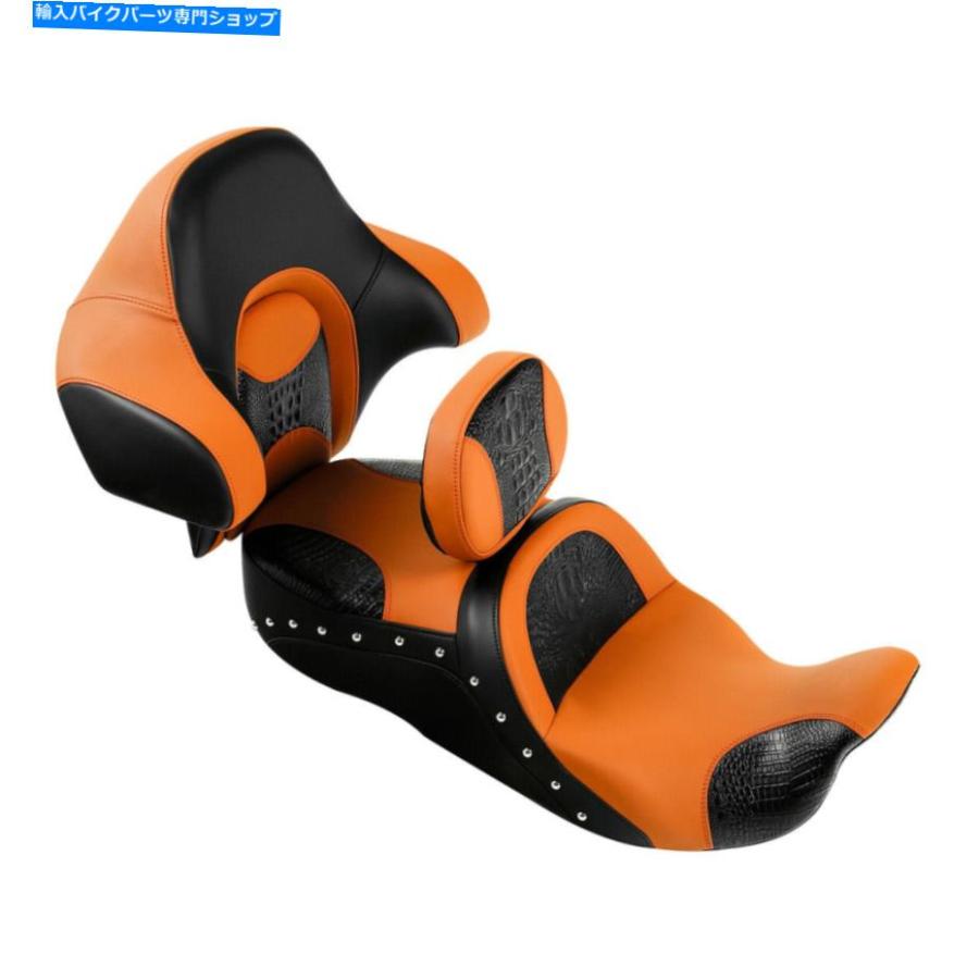 バックレスト 運転席座席座席＆背もたれフィットCVO Touring Flht 2014-2021 20 Driver Passenger Seat & Backrest Fit For Harley CVO Touring FLHT_1