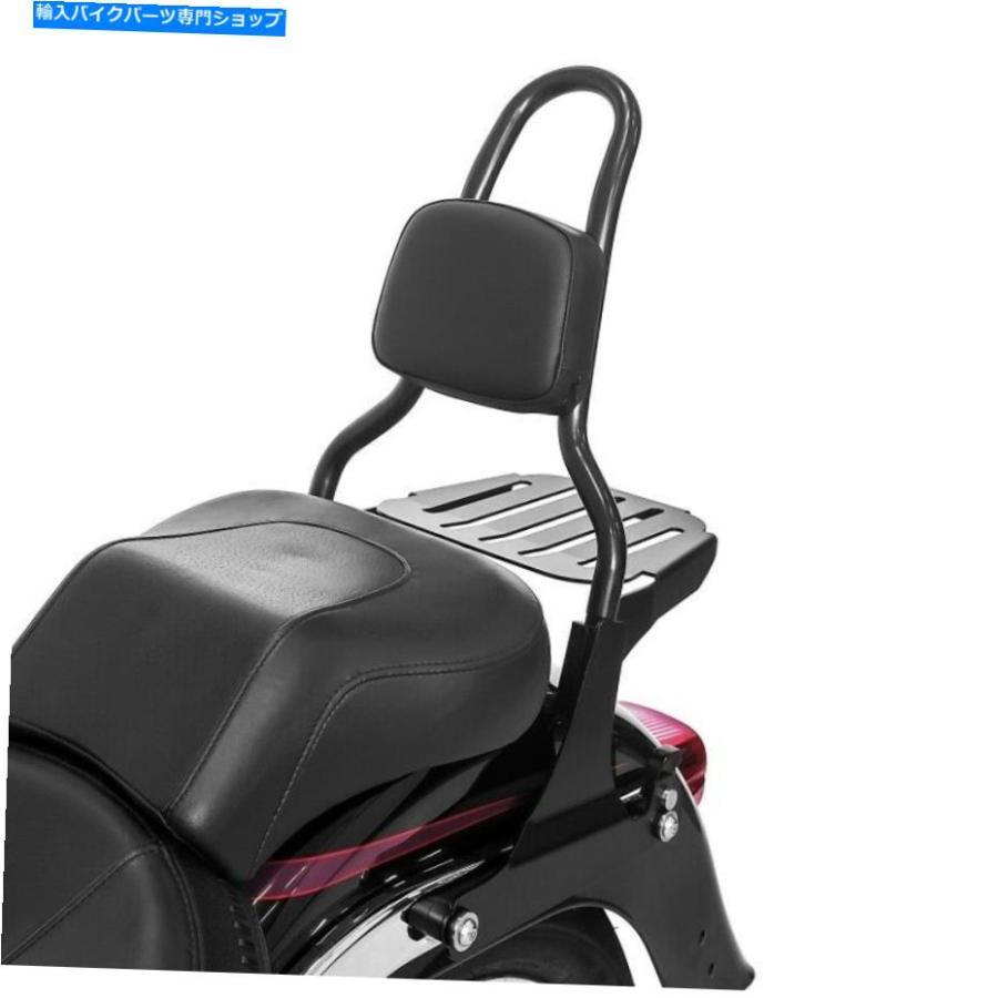バックレスト Sissy Bar CSM W。ハーレー - ダビッドソンナイトトレインの荷物ラック06-09ブラック Sissy bar CSM w. luggage rack for Harley-Davidsの画像