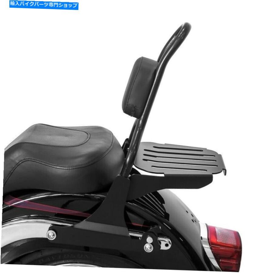 バックレスト Sissy Bar CSM W。ハーレー - ダビッドソンナイトトレインの荷物ラック06-09ブラック Sissy bar CSM w. luggage rack for Harley-Davidsの画像