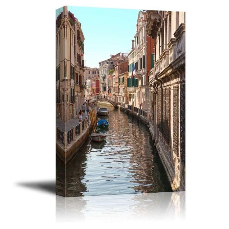 ボトムを作り続け40年 パネルアート Wall 26 Venice Canal-キャンバスアート壁装飾 24 インチx 36 インチ- show  original tit 通販