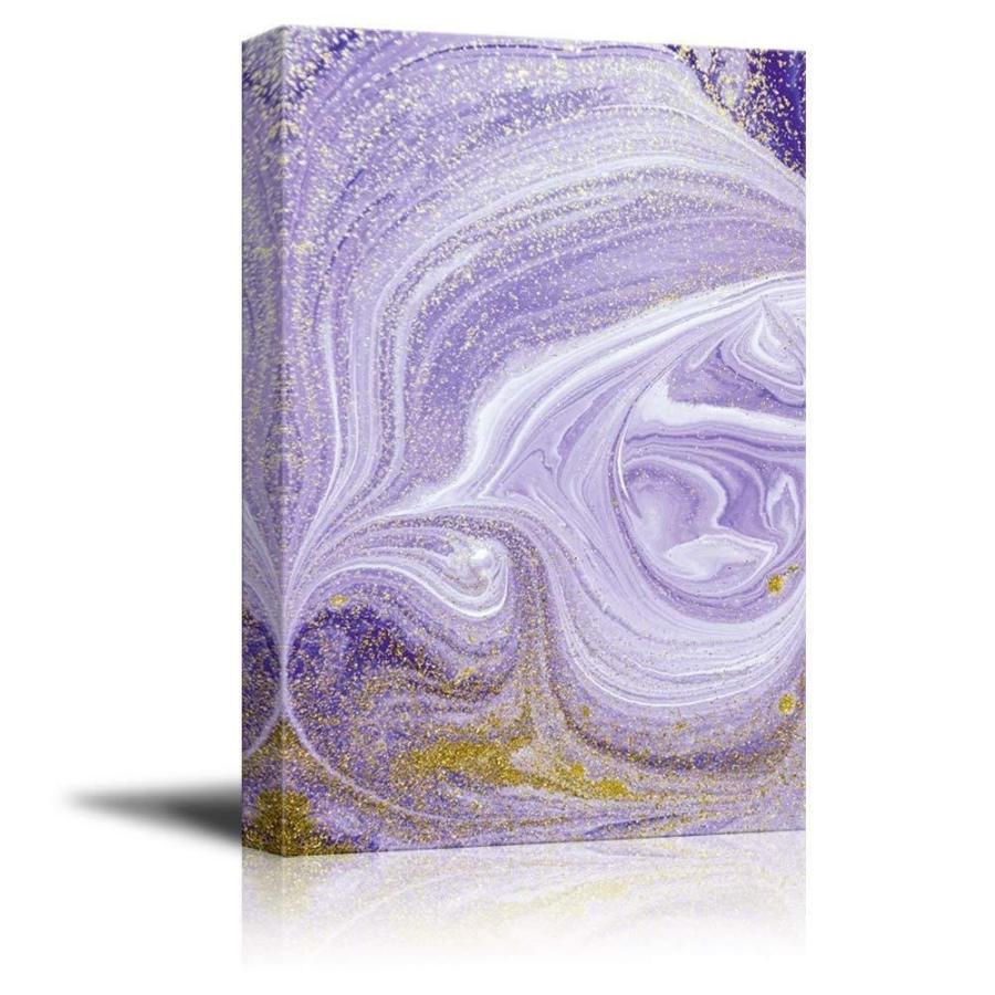 パネルアート Wall 26-Abstract Purple and Gold Waves Gallery-CVS - 12 x 18 インチ- sh｜windera｜02