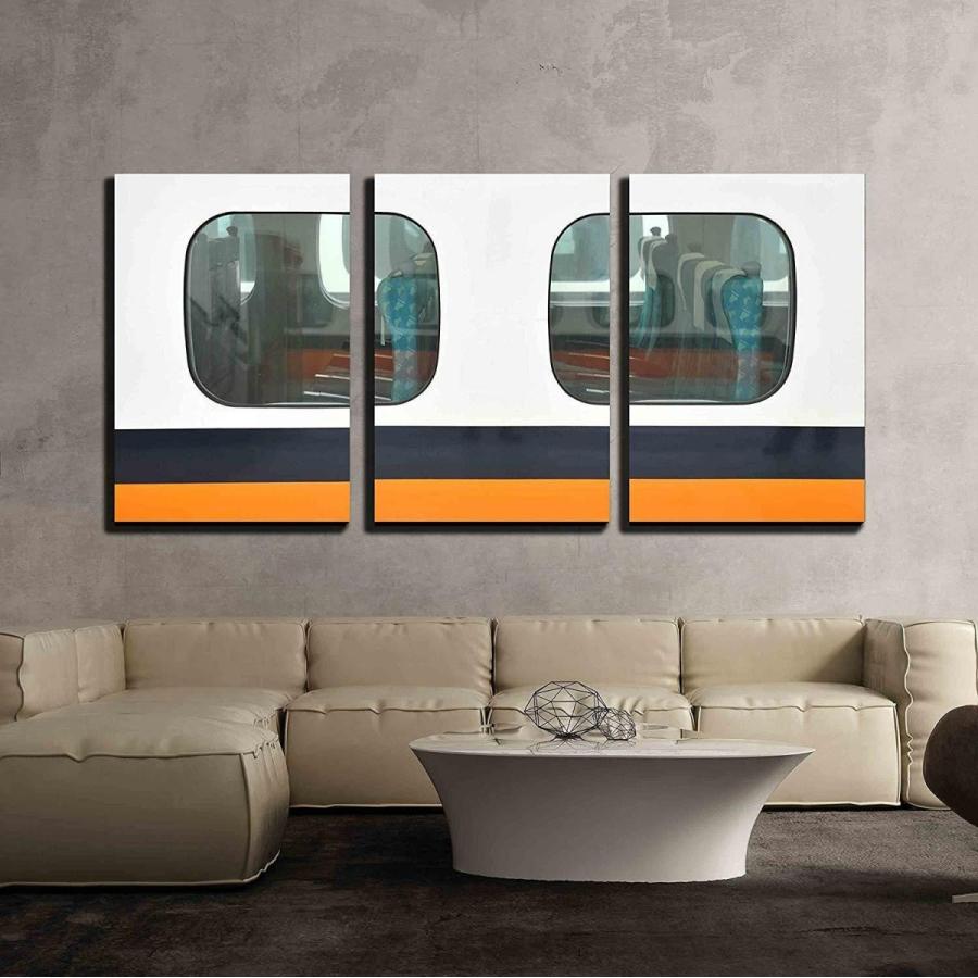 パネルアート 壁 26-高速通勤電車の窓-CVS - 16 インチx 24 3 パネル