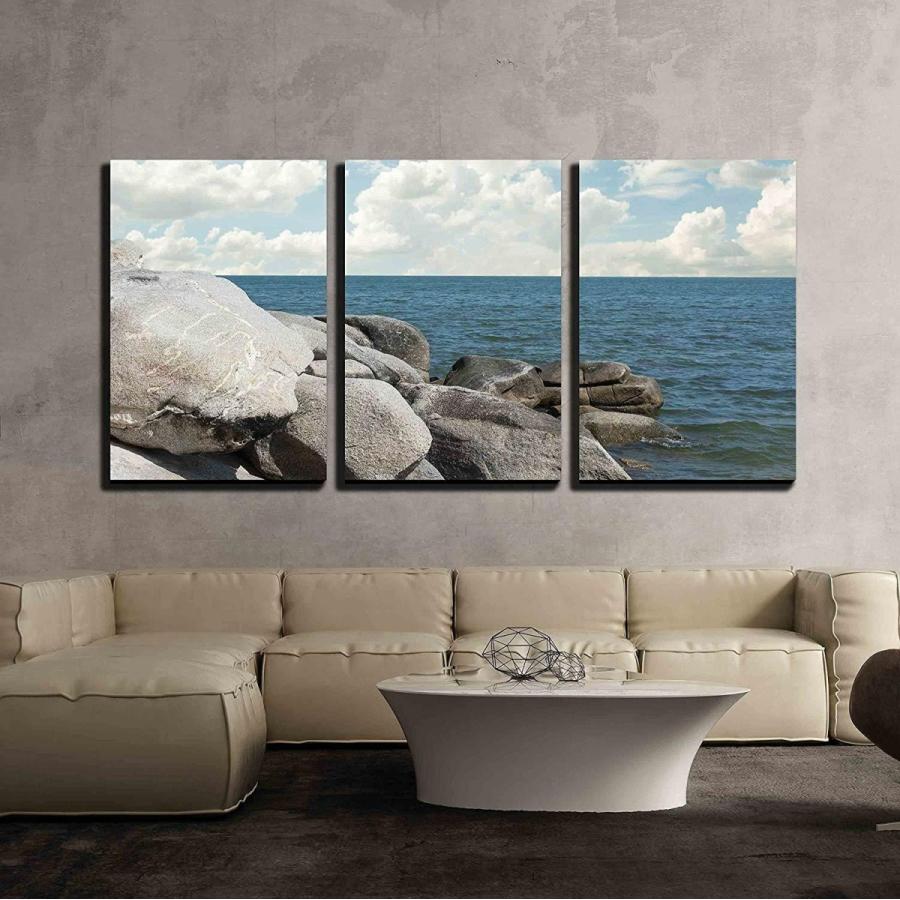 パネルアート Wall 26-Rocks Sea and Blue Sky-キャンバスアート壁装飾