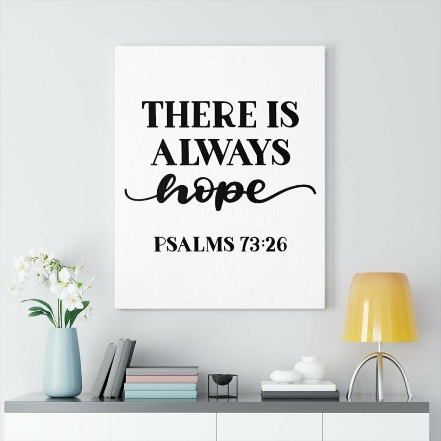 パネルアート Scripture Canvas Hope Psalms 73:26 Christian Wall Art Bible Verse Prの画像