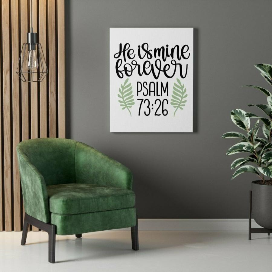 パネルアート Scripture Canvas He Is Mine Forever Psalm 73:26 Christian Wall Art Bの画像