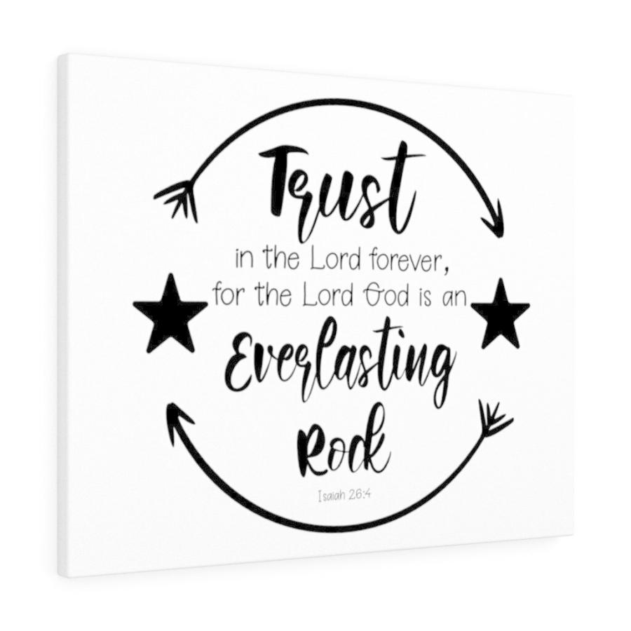 パネルアート Scripture Canvas Everlasting Rock Isaiah 26:4 Christian Wall Art Bib