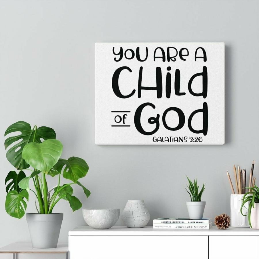 パネルアート Scripture Canvas Child Of God Galatians 3:26 Christian Wall Art Biblの画像
