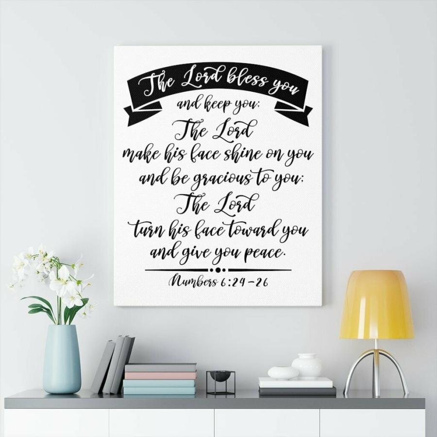 パネルアート Scripture Canvas The Lord Bless You Numbers 6:24 - 26 Christian Wallの画像