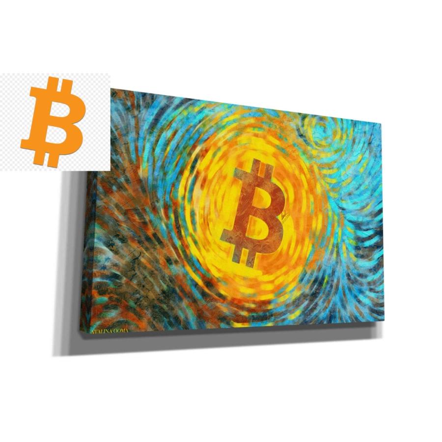 パネルアート Epic Graffiti 'Van Gogh Bitcoin' by Katalina, キャンバスウォールアート 、 26インチx1の画像