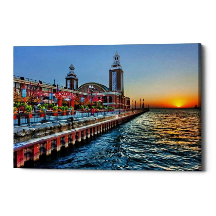パネルアート Epic Graffiti \"Sunrise at the Pier\" ジクリーキャンバス ウォールアート- show original