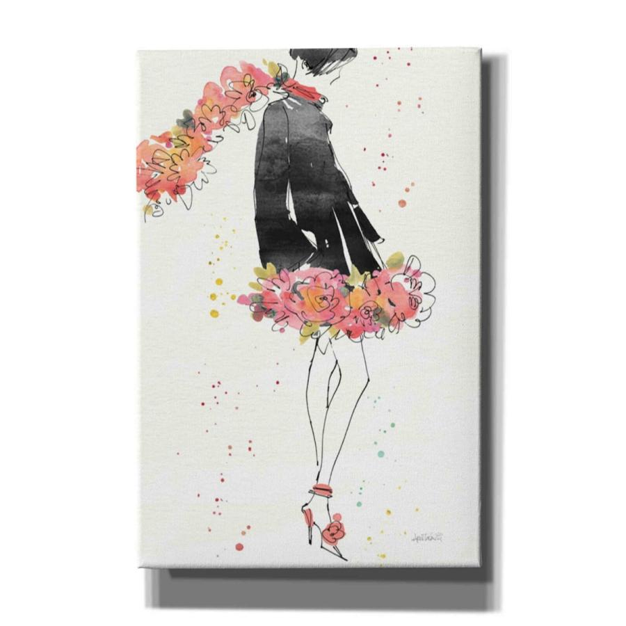ファッションアートパネル 2点セット パネルアート Epic Graffiti 'フローラル ファッション IV v2' Anne