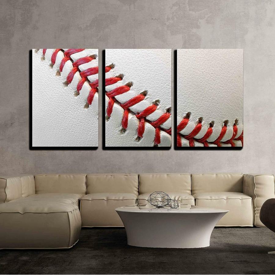 パネルアート 壁 26-野球ディテール-キャンバス アート ウォール ホーム デコレーション 24 インチx 36 インチx パネル- sho