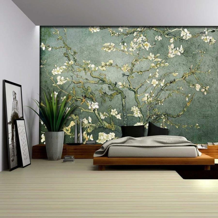 パネルアート 壁 26 ティール 「 アーモンドブロッサム 」 Vincent Van Gogh-Wall Mural - 66x96インチ- sho