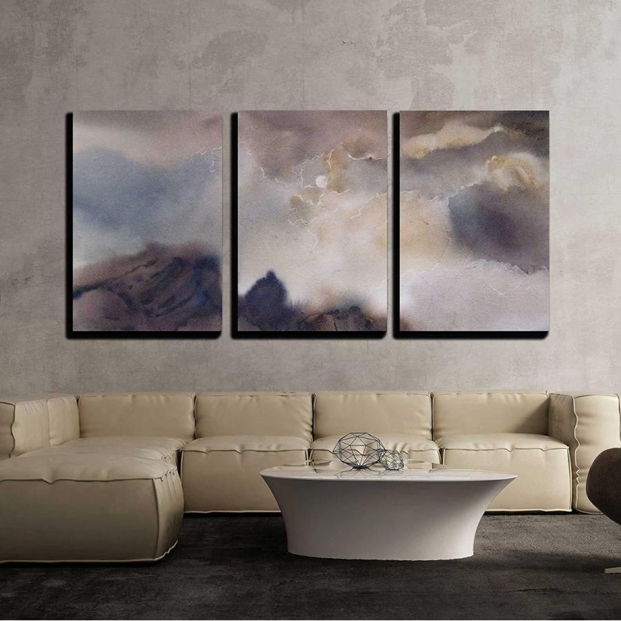パネルアート Wall 26-Watercolor Landscape Clouds over the Lake-CVS - 24 インチx 36 イ ファブリックパネル
