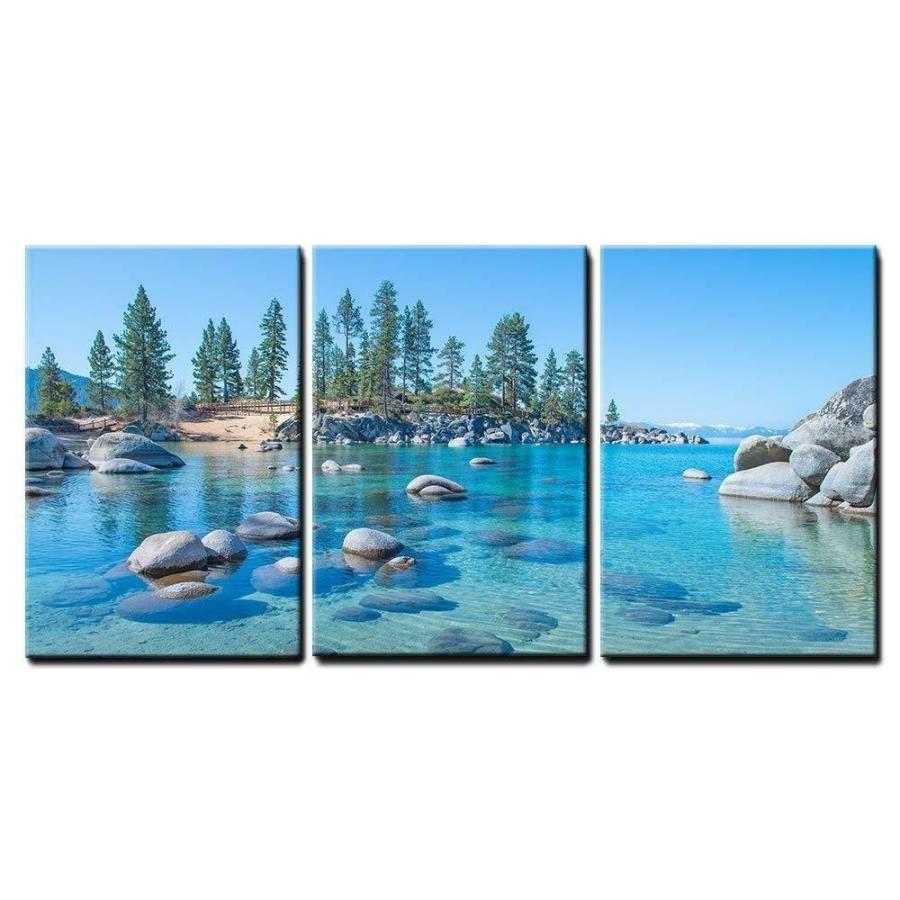 パネルアート 壁 26-The Shore of Lake Tahoe-キャンバス アート ウォール ホーム 装飾 - 24 インチx 36 インチx｜windera｜02