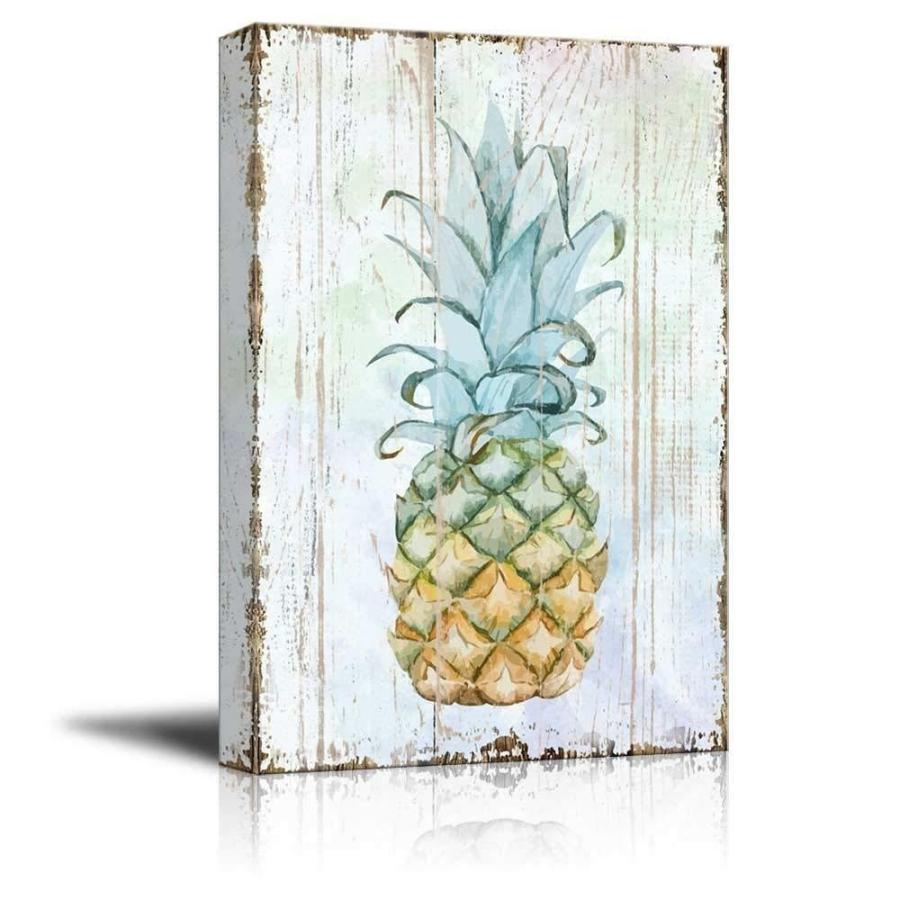 パネルアート Wall 26-Pineapple on Wood Style Background Gallery-CVS - 32x48 インチ-