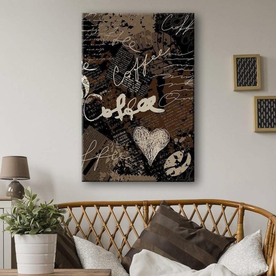パネルアート 壁 26 グランジ スタイル コーヒー コンセプト アート ギャラリー-CVS - 32x48 インチ- show original t