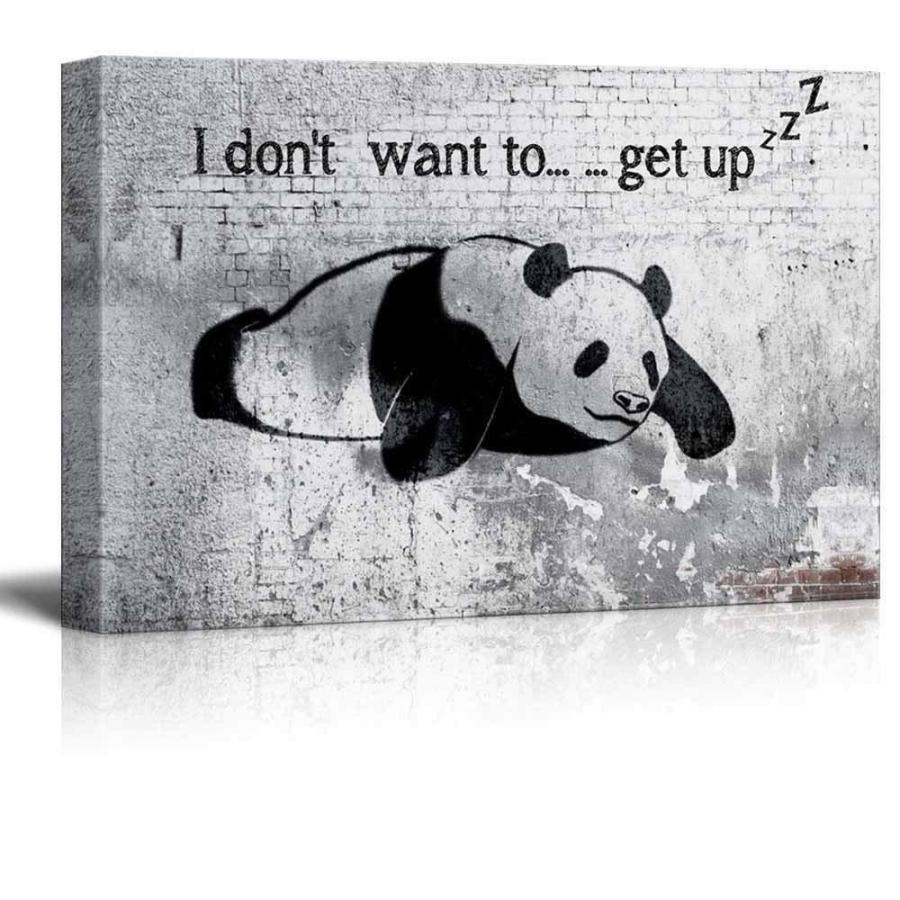 パネルアート Wall 26-Lazy Panda Painting on Shabby Wall Gallery-CVS - 32\" x 48\"-