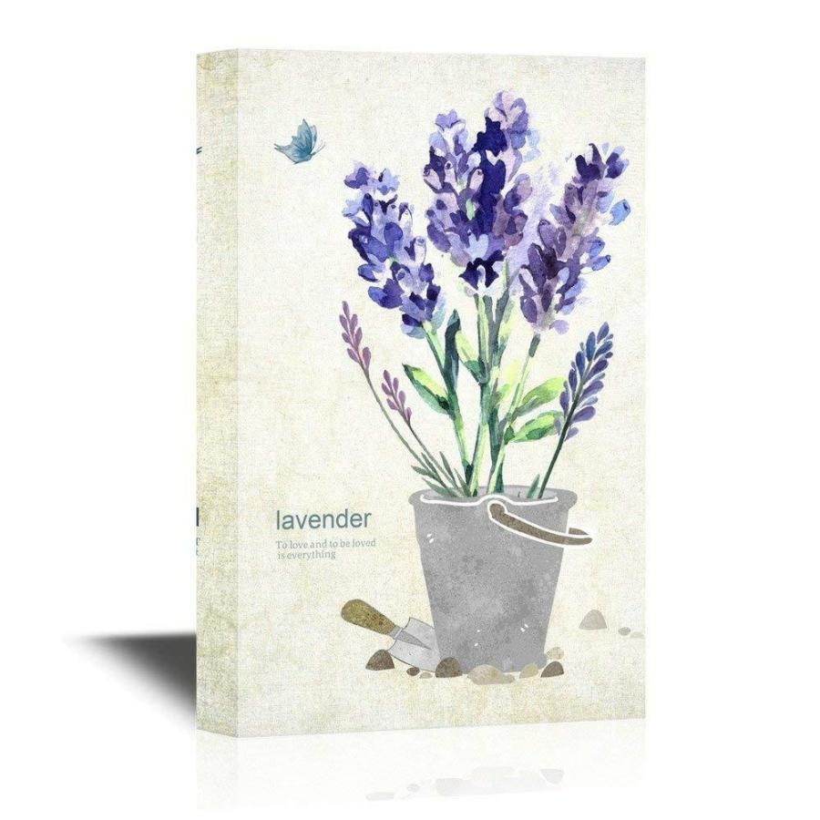 パネルアート Wall 26-Purple Lavender Flowers in a Pot Gallery-CVS - 32\" x 48\"- sh