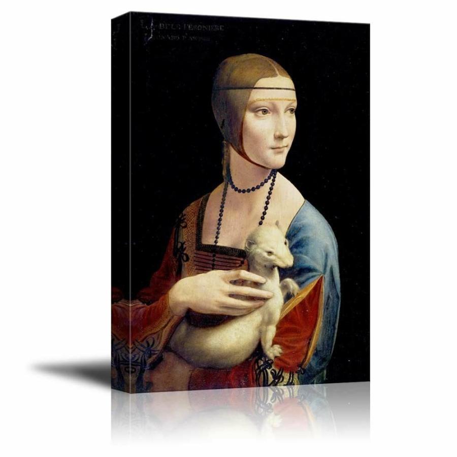 パネルアート Wall 26-Lady W/Ermine Leonardo da Vinci-キャンバス プリント - 32\" x 48\"- show